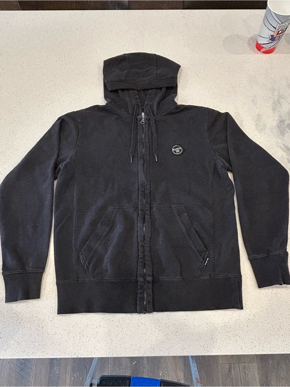 Vintage Billabong Black Zip-Up Hoodie